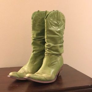 Green Cowboy Boots